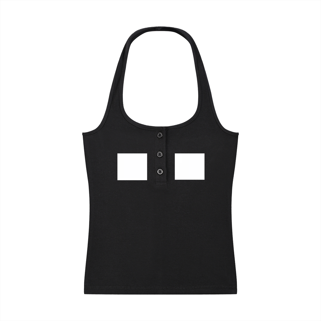 Women's Ribbed Henley Tank Top